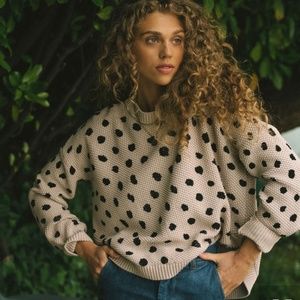 New with tags CHUKAR SWEATER - STONE/BLACK